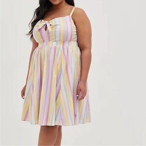 Torrid Striped Pastel Sundress Women’s Size 2X